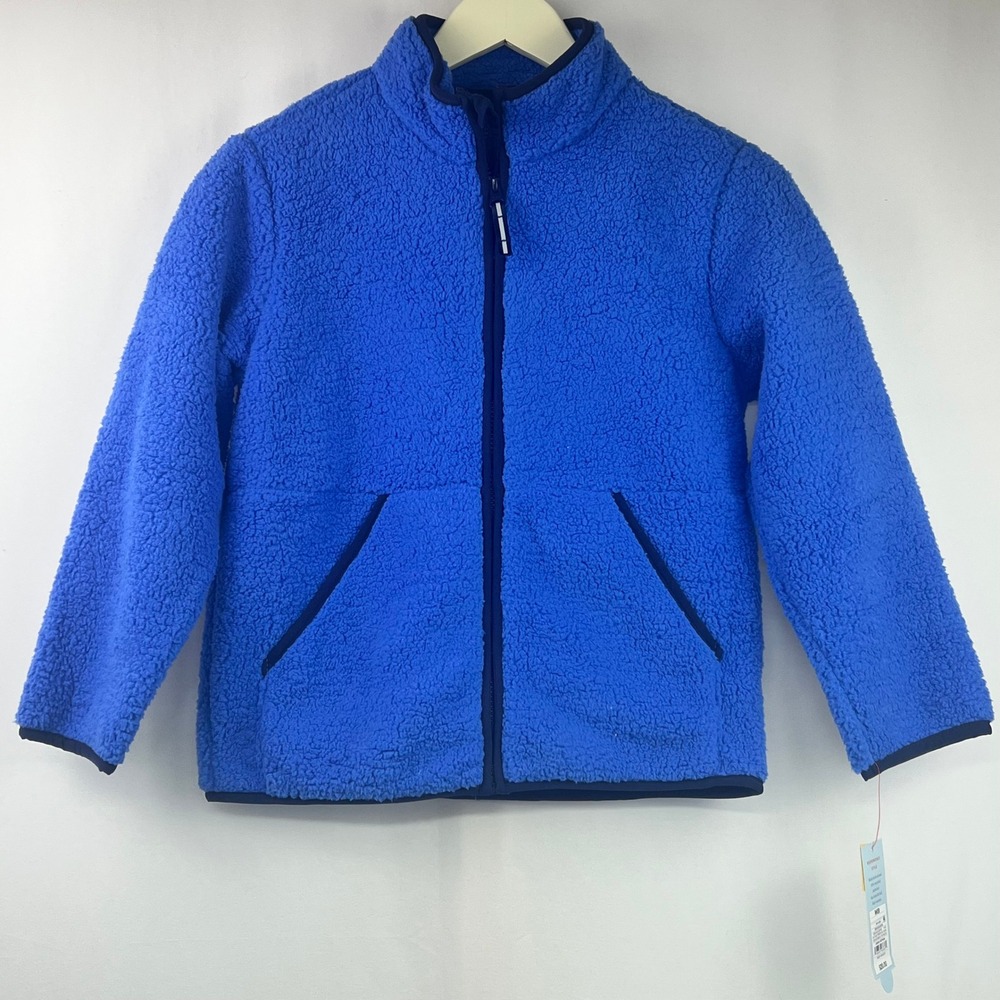 Cat & Jack Kids Royal Blue Sherpa Fleece Full Zip Jacket Size M 8 NWT